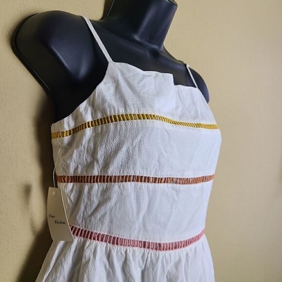 NWT Over Kleshas Rainbow Ladder Trim Dress - Picture 3 of 9